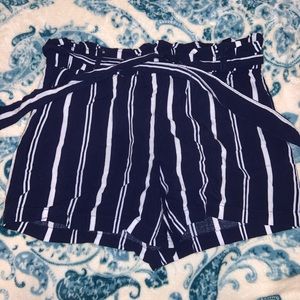 Royal Blue Paper Bag Shorts